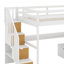 Lit mezzanine double avec bureau, tablettes et tiroirs-43702400