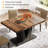47" Farmhouse Dining Table For 4-6 –  Kitchen & Dinner Table With Heavy-Duty Pedestal Base(Only Table,No Chair)-427743492