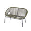 Causeuse moderne en osier d'extérieur avec motif en hamac et structure en métal durable pour un confort de patio ultime.-1299201941