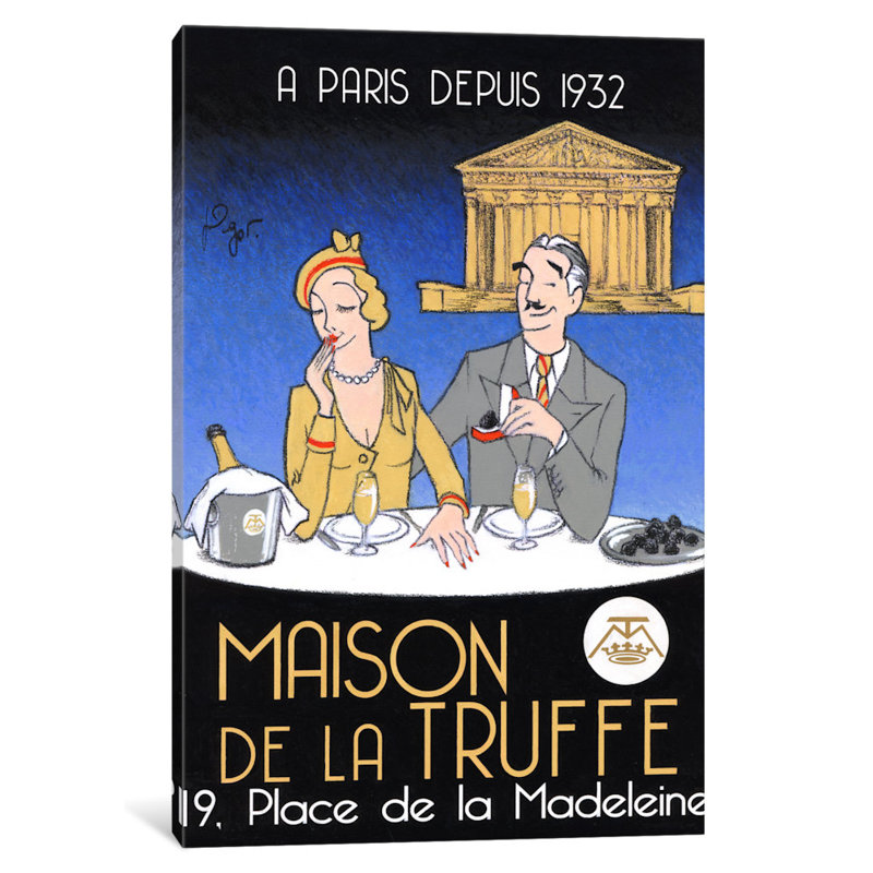«Black Diamond», affiche vintage sur toile, H 26 po x l 18 po x P 1,5 po, Toile avec cadre noir, Pas de tapis
