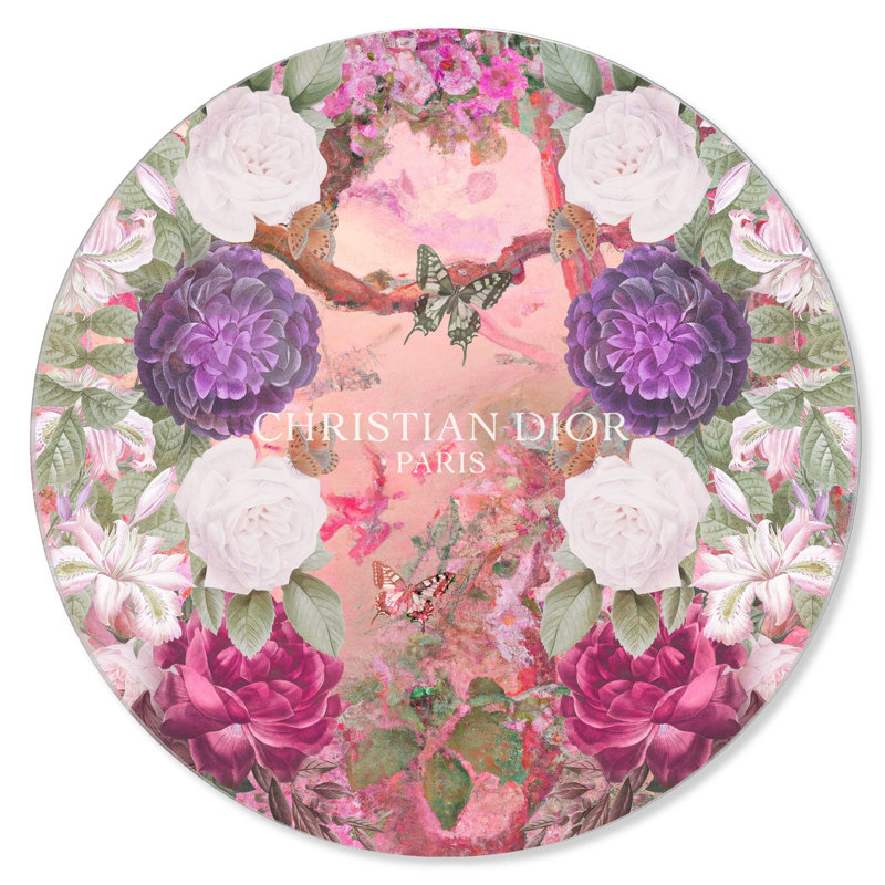 Superfluous Jungle Round Acrylic Art Floral and Botanical Acrylic by Oliver Gal, 20" H x 20" W