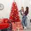 Arbre de Noël ornemental de 7 pieds, 1066 véritables pointes, branches articulées, assemblage et démontage, support en métal sécuritaire pour une ambiance festive, support stable