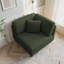 Fauteuil rembourré en velours côtelé avec dossier rembourré, module de fauteuil simple avec accoudoirs pour canapé modulaire-1224695741