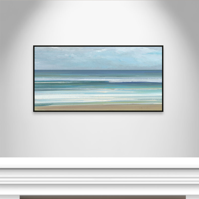 «Gentle Waves I» par Sally Swatland, H 31,5 po x l 61,5 po, Espresso
