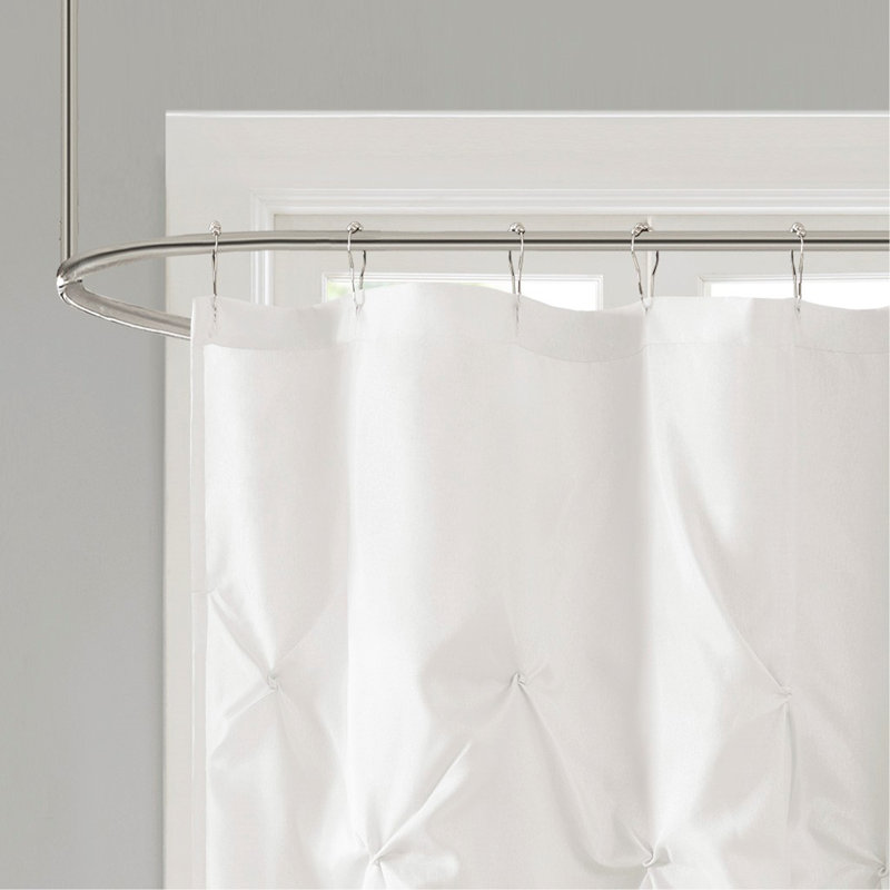 Rideau de douche capitonné semi-transparent, White