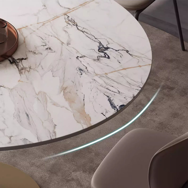 Table ronde moderne avec pieds en acier, 5