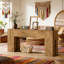 Table d'appoint rustique, console élégante en bois