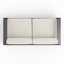 Causeuse, finition noire avec coussin beige