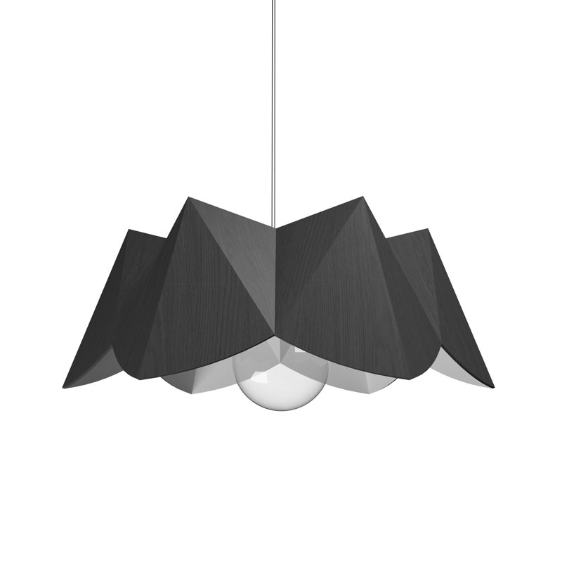 Physalis 1 - Light Pendant, 7.28" H x 18.11" W x 18.11" D, Organic Gray