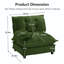 Canapé Lsf Chenille - Vert