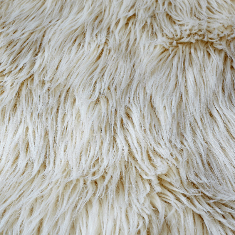 Polyester Solid Colour Shag 91.4cm X 152.4cm Area Rug