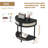 Half Moon Design End Table With Sliding Rattan Door,Elegant Semi-Circle Entryway Console Table