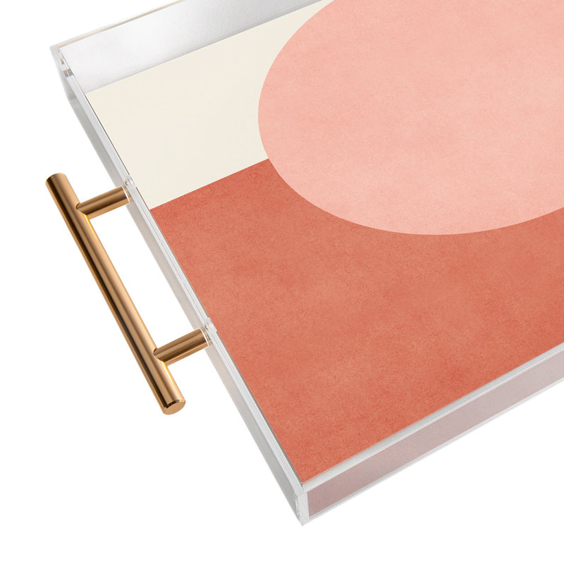 Cassidy Rae Marietta Swiss Cross Remix Acrylic Tray, Abstract, Pink