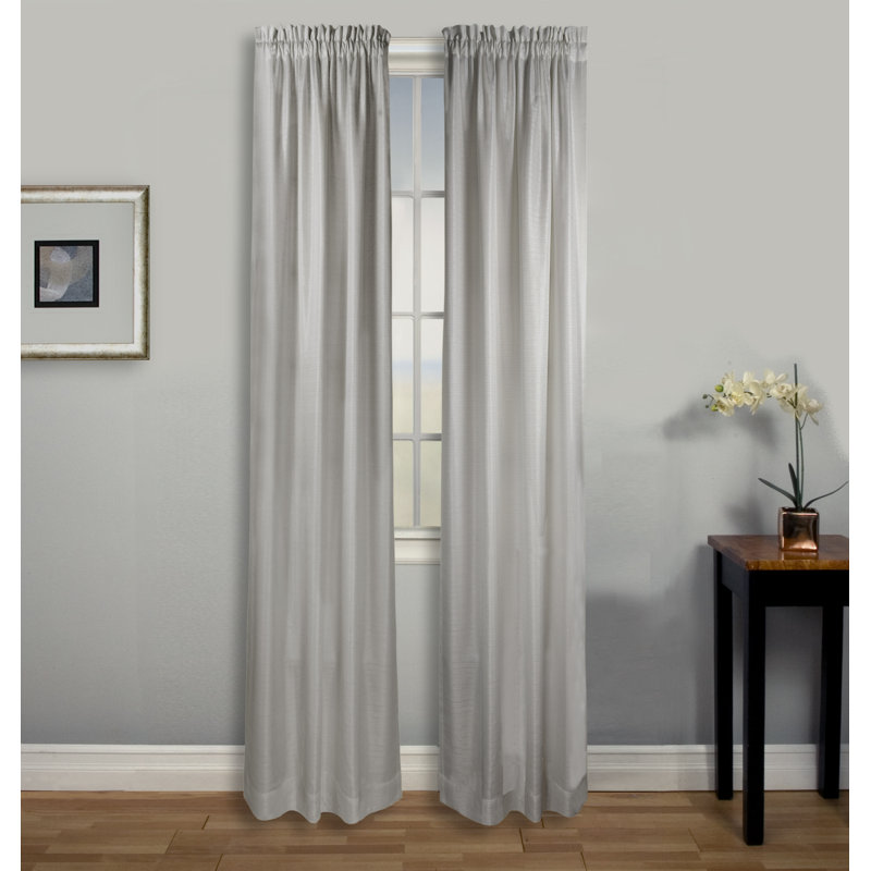 Alldredge Room Darkening Curtain Single Panel, Gray, 54" W x 84" L
