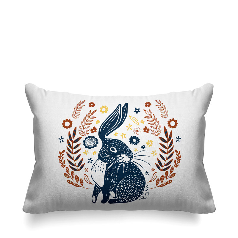 Coussin décoratif Baxter, Épice / bleu marine