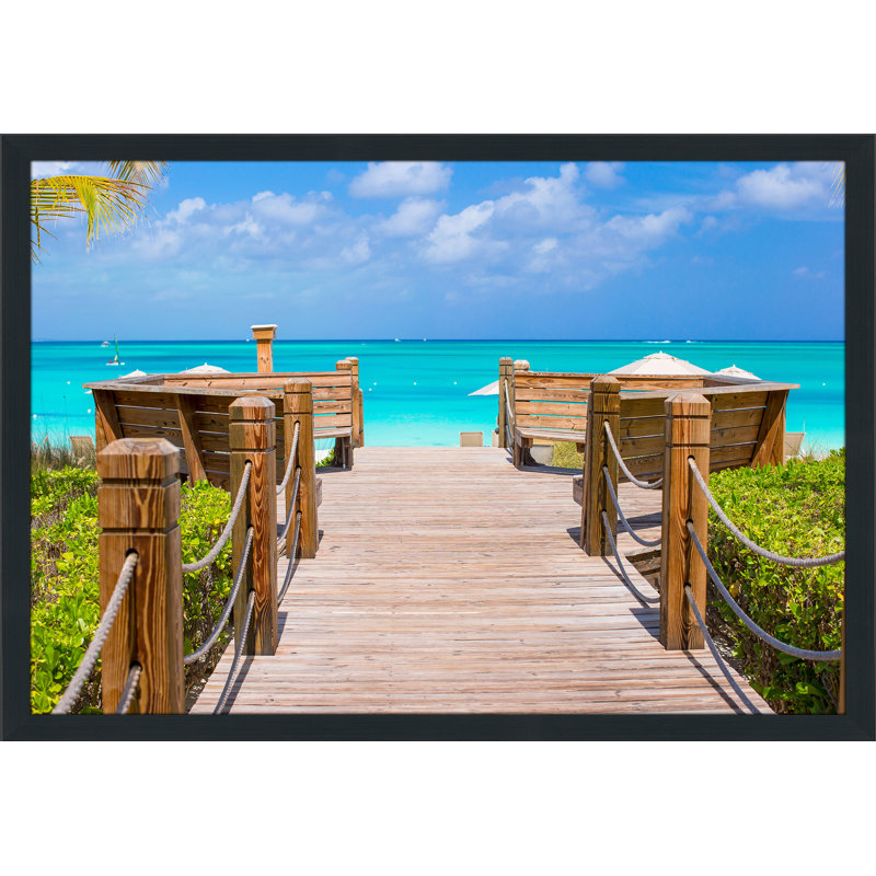 « tropical paradise », reproduction de photo encadrée, H 27,5 po x l 39,5 po x P 0,75 po