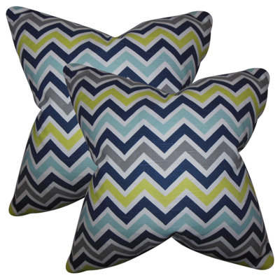 Chevron Feather Reversible Throw Pillow