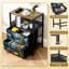 Table de chevet 2 tiroirs en tissu avec station de charge Western Landscape cactis