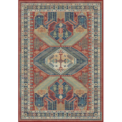 Caro Oriental Viscose Looped / Hooked Area Rug