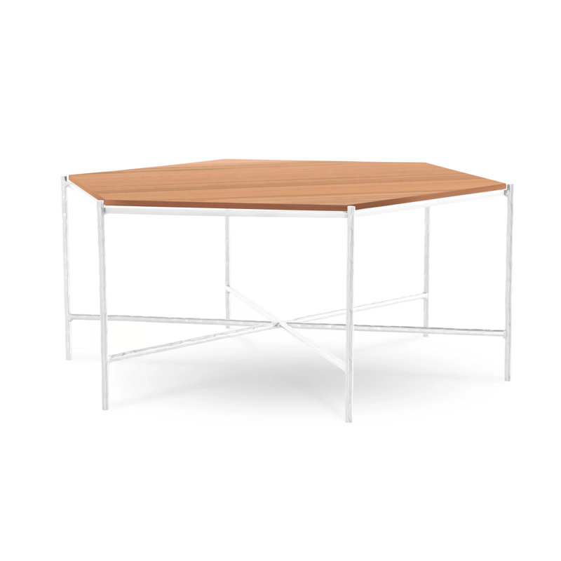 Athena Coffee Table, Saddle, Maple, Glacier White