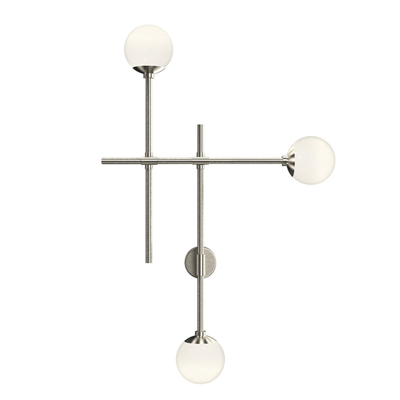 Sabon LED Armed Sconce, Satin Nickel