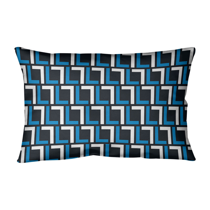 Housse et coussin rectangulaires Carolina Football Luxury, Bleu Carolina / blanc / noir, Simili daim