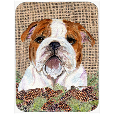 English Bulldog Glass Cutting Board