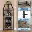 Armoire à vin de coin avec support à vin et porte-verres à 5 niveaux, gris-404033813-404033833
