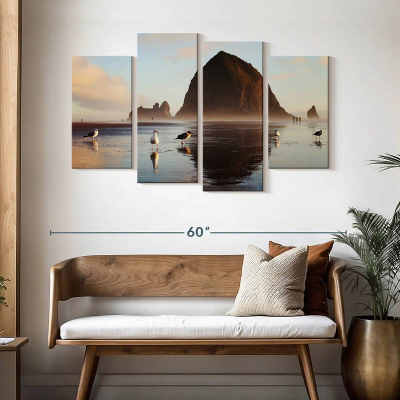 Gillard Haystack Rock Seagulls, 32" H x 52" W