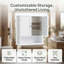 Armoire au-dessus de la toilette 25,6 po Velmora - Rangement réglable à 3 niveaux pour votre sauvetage vertical