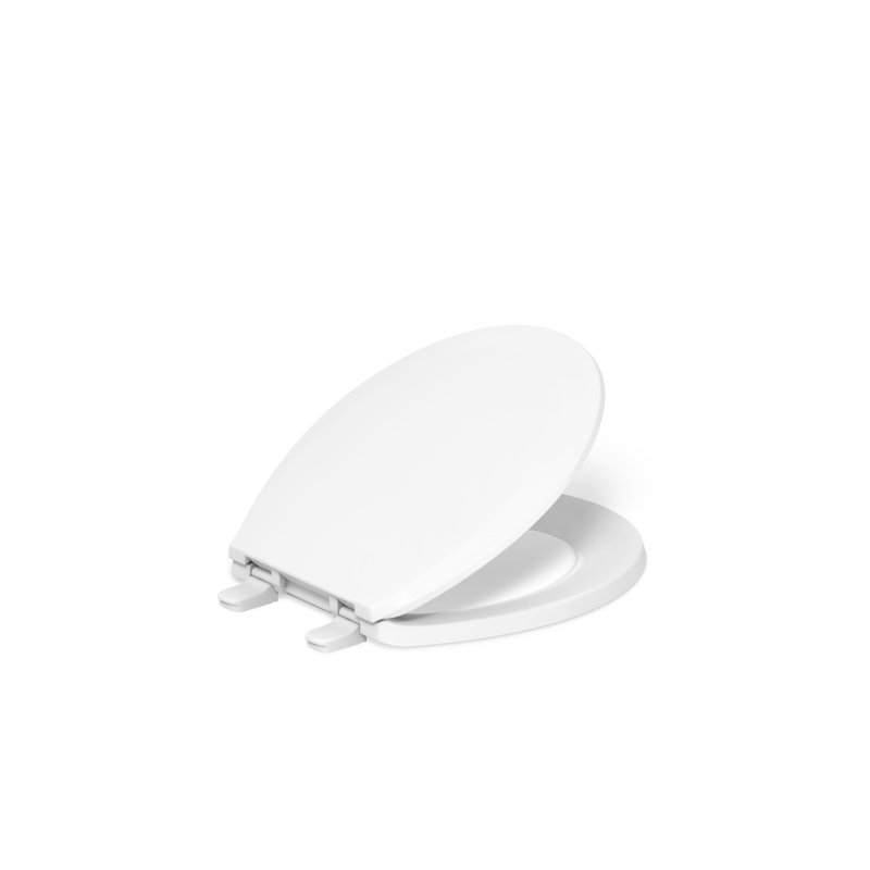 Lustra with Quick-Release Hinges Toilet Seat, White, Round