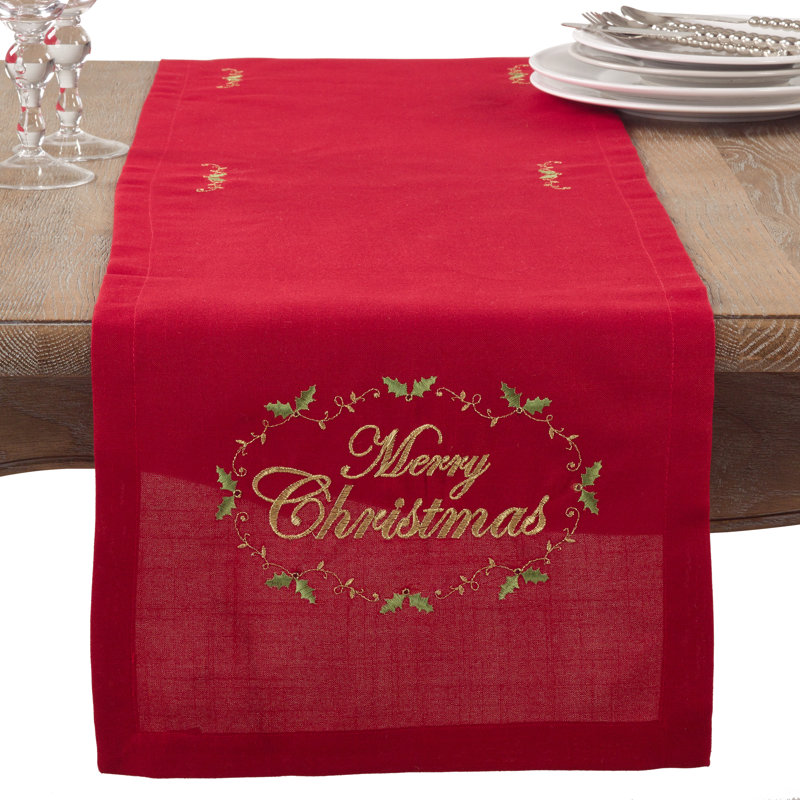 Chemin de table Merry Christmas, 72 po x 14 po