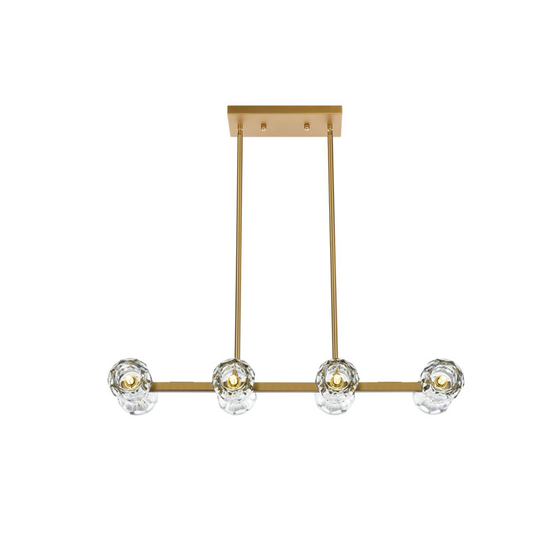 Luminaire suspendu 8 lumières Bolivar, Noir