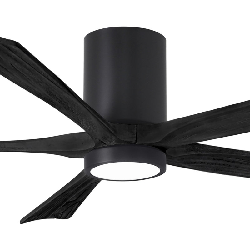 Ventilateur de plafond à 5 pales DEL avec ensemble d'éclairage inclus Irene, Noir mat, 60", Noir mat