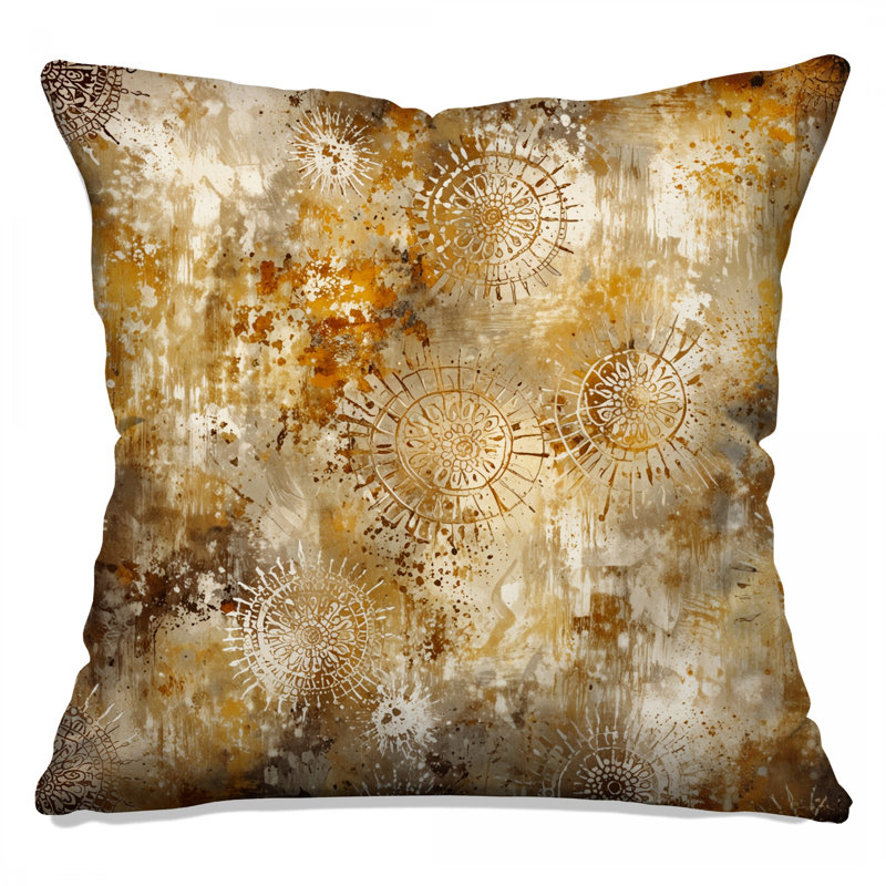 Coussins décoratifs à motif abstrait Sunburst, 26 x 26 pouces
