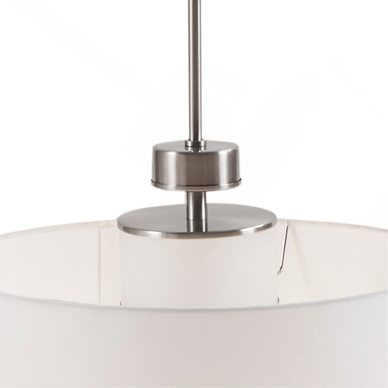 Luminaire suspendu en métal avec abat-jour tambour