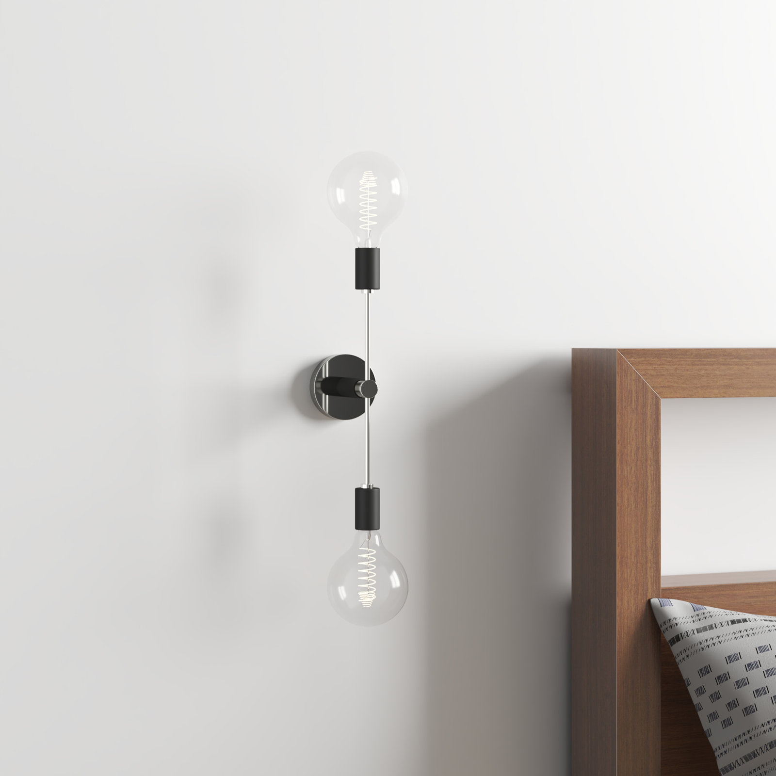 Christopher 2 Light Dimmable Armed Sconce, Polished Nickel