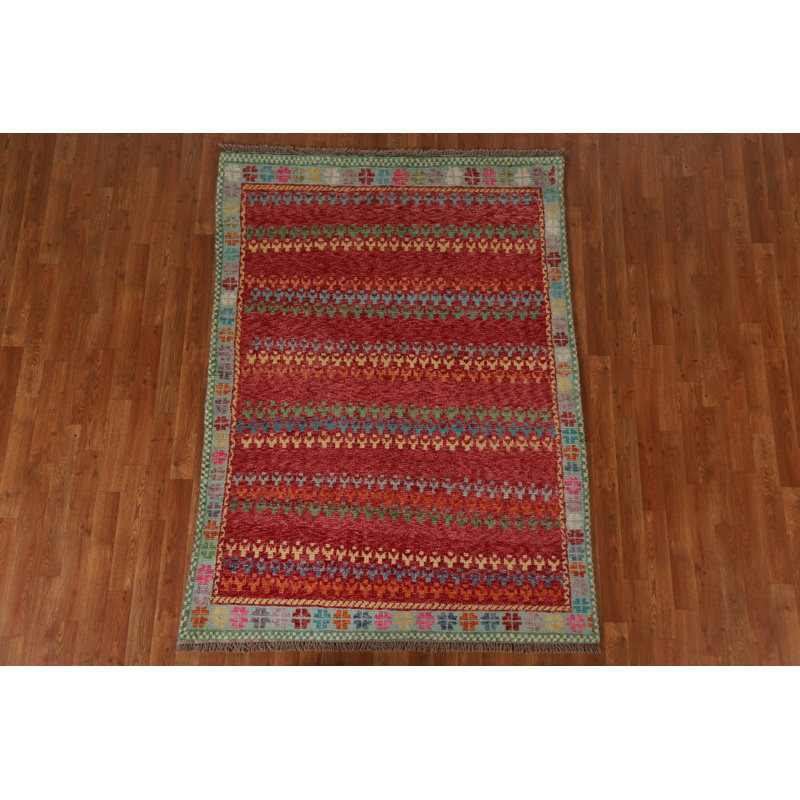 Geometric Gabbeh  Area Rug 5x6
