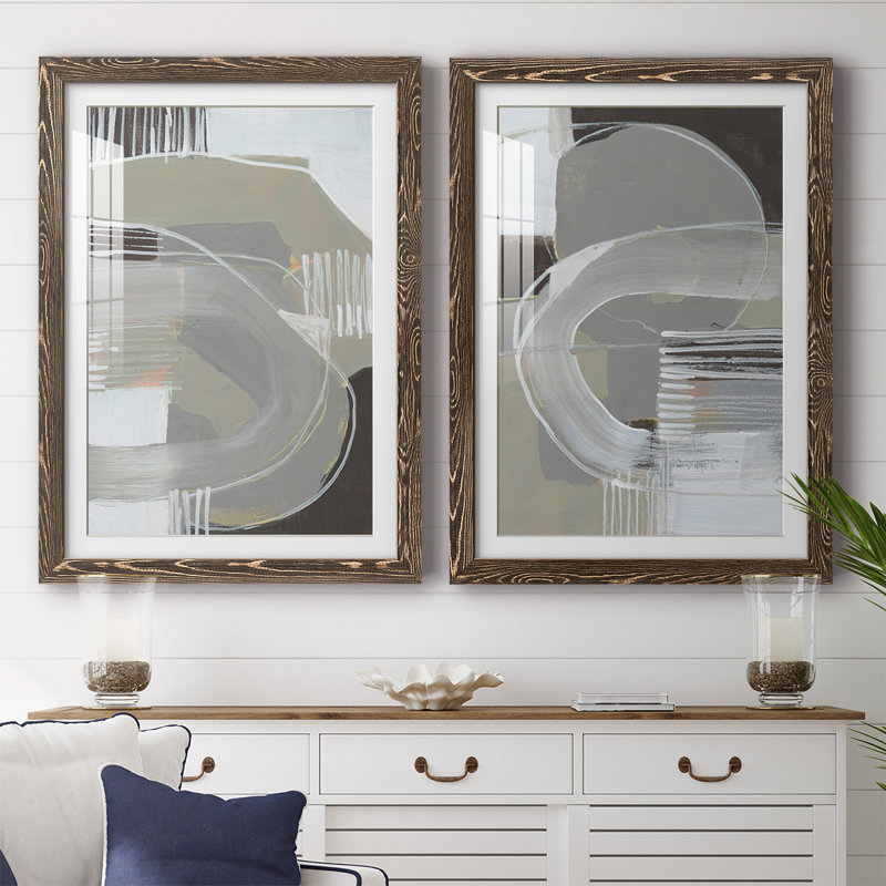 «Arching Neutrals I-Premium», reproduction encadrée prête à être accrochée, Noyer, H 31,5 po x l 88 po x P 1,5 po