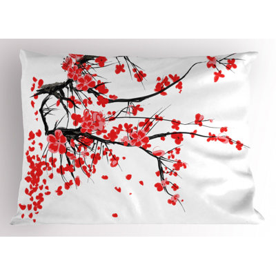 Taie décorative printanière à motif floral