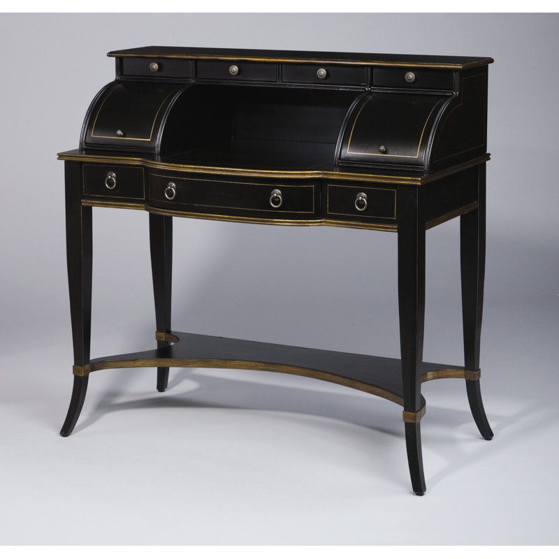 Secrétaire réversible Roll Top, Noir
