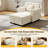 53.5"Upholstered Chesterfield Velvet Sofa With Ottoman-75090383