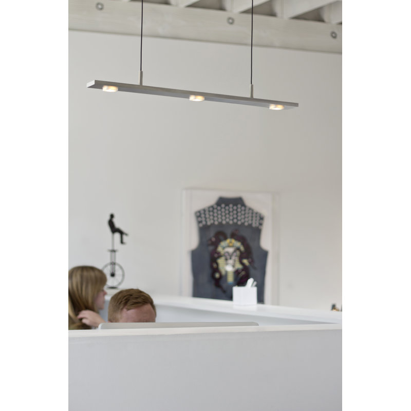 Brevis Linear LED Pendant, Brushed Aluminum, 42", (2700K) Dry Warm White