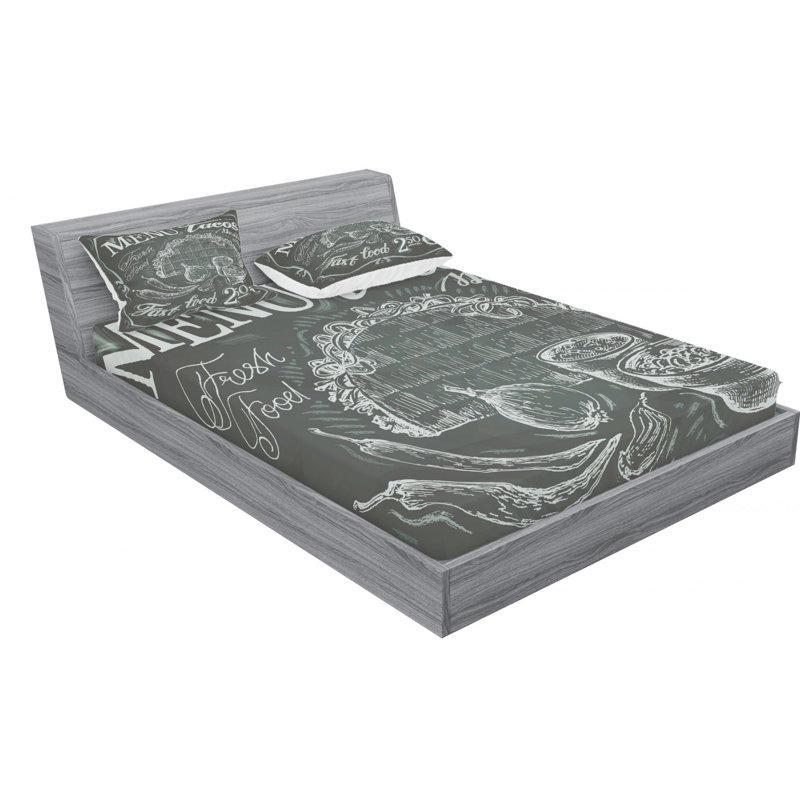 Microfiber Sheet Set, Queen Sheet Set with Fitted Sheet