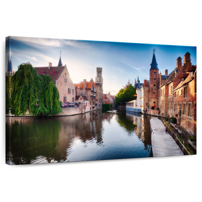 Lilie Bruges Water Canal, 24" H x 36" W