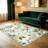 Green Floral Vine carpet-easy to clean, machine-washable, soft and comfortable; suitable for door mats, kitchens, living rooms, bedrooms, corridors, and laundry areas. Easy to clean, durable carpet for home decoration.-129469559