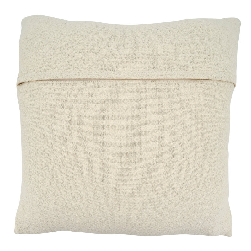 Oversized Mudcloth-Inspired Square Cotton Throw Pillow, Black/White