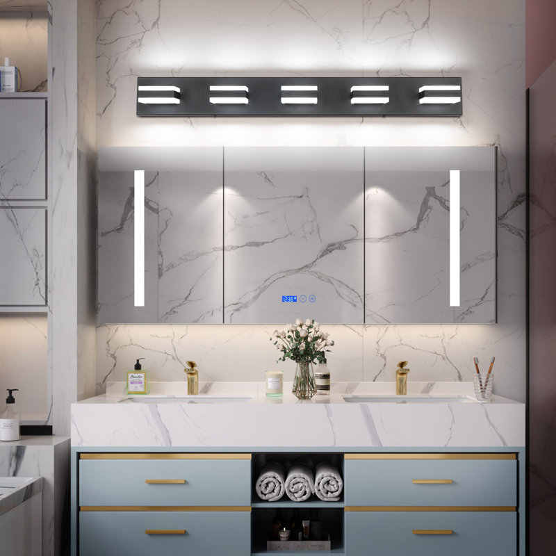 5 - Light LED Vanity Light, Matte Black