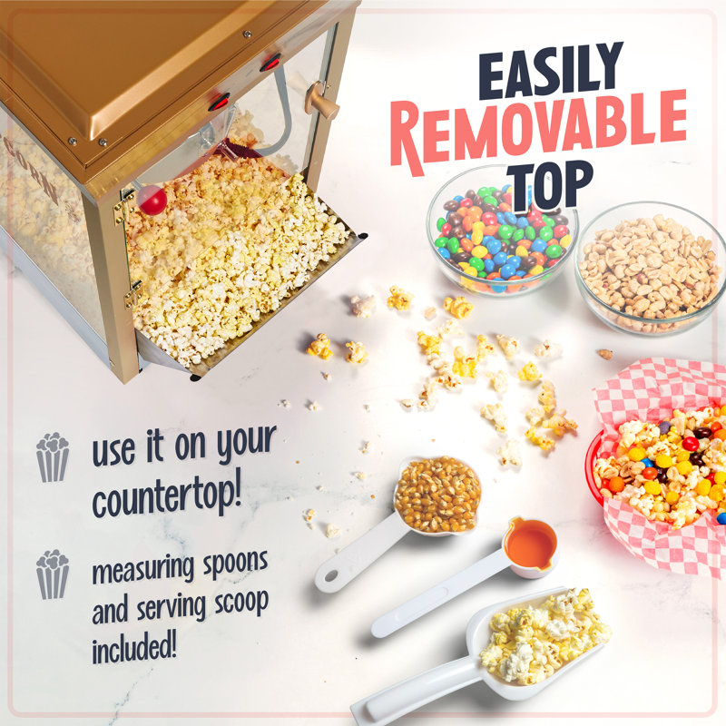 Nostalgia 10 oz. Popcorn Machine with Cart, Red