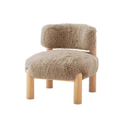 25.4" W Contemporary Accent Chair, Taupe